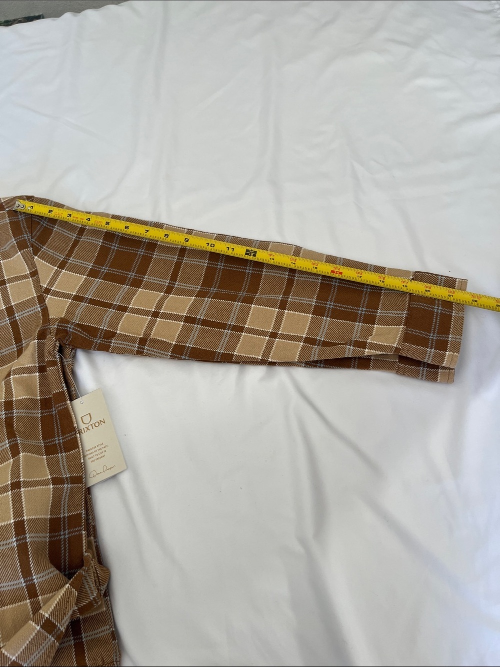 Brixton Brown, Cream & Tan Plaid Button-Down Shirt - Picture 12 of 14